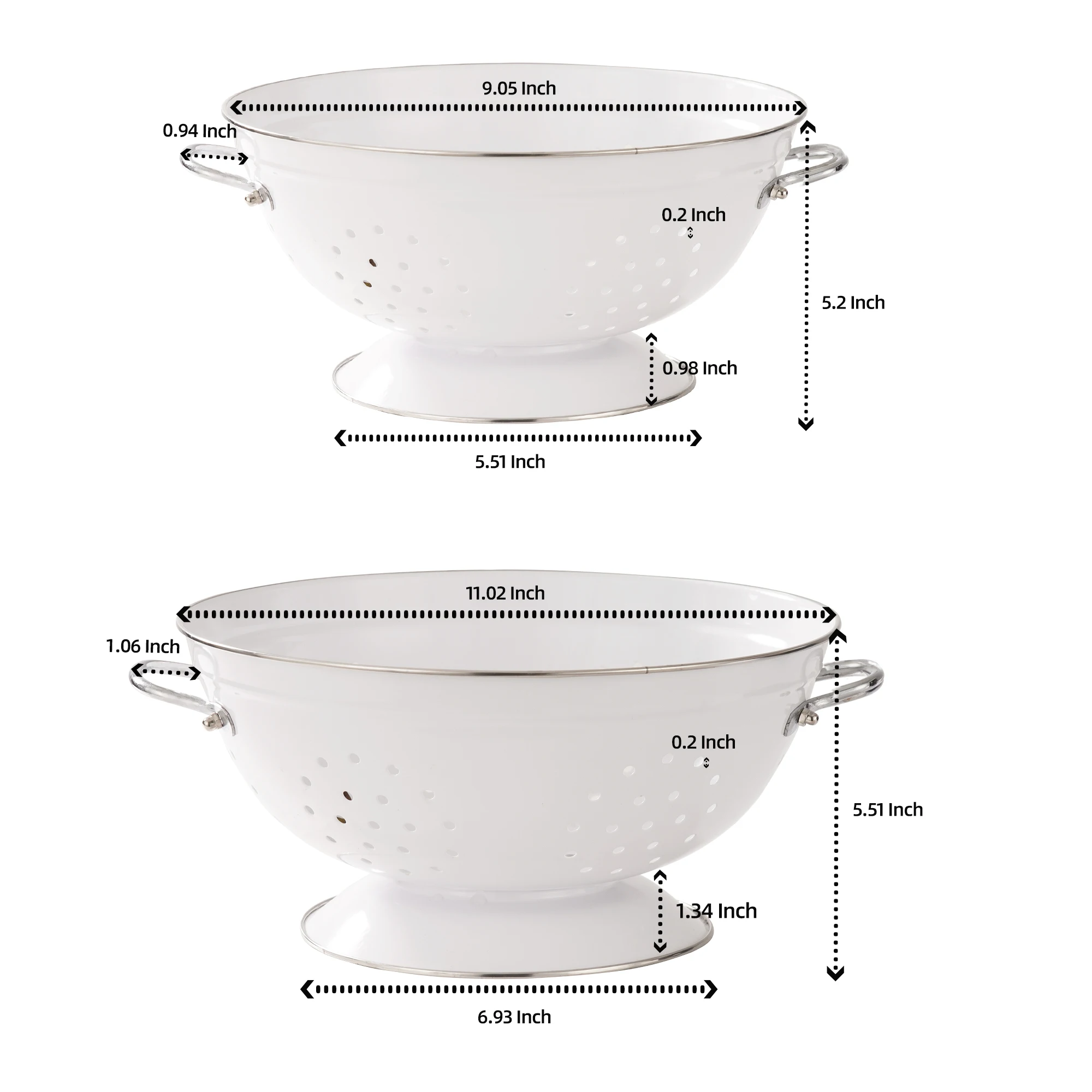 Calypso Basics by Reston Lloyd Powder Coated Enameled Colander, 5 Quart