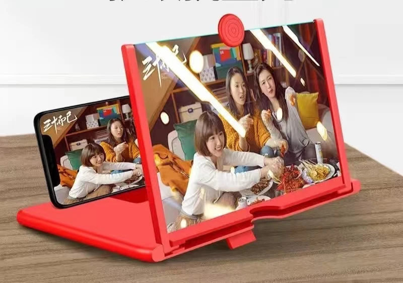 Mobile phone screen amplifier 10-inch 12-inch screen magnifying glass Ultra HD projection desktop bracket