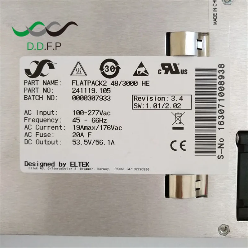  Eltek Rectifier Output 48v 3000w Flatpack 2 48/3000HE (Part No.241119.105)