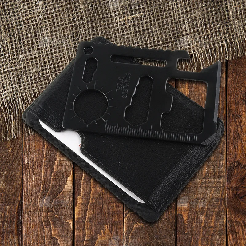 Premium 11-in-1 Survival Credit Card Multi Compact Multipurpose Everyday Carry Survival Pocket Tool Multi functional Saber Card