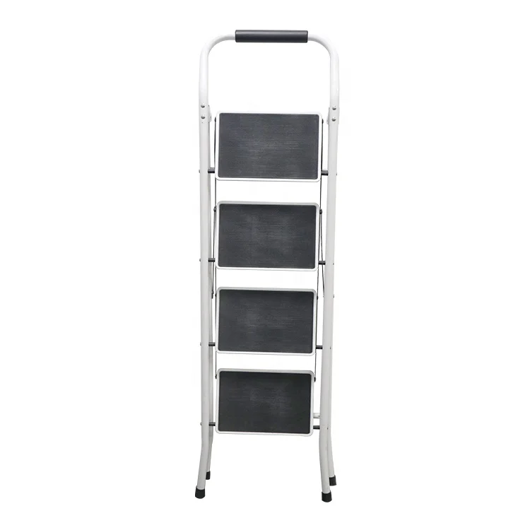Household Portable Stainless Steel 4 Step Stepping Stool Ladder Foldaway Step Ladder