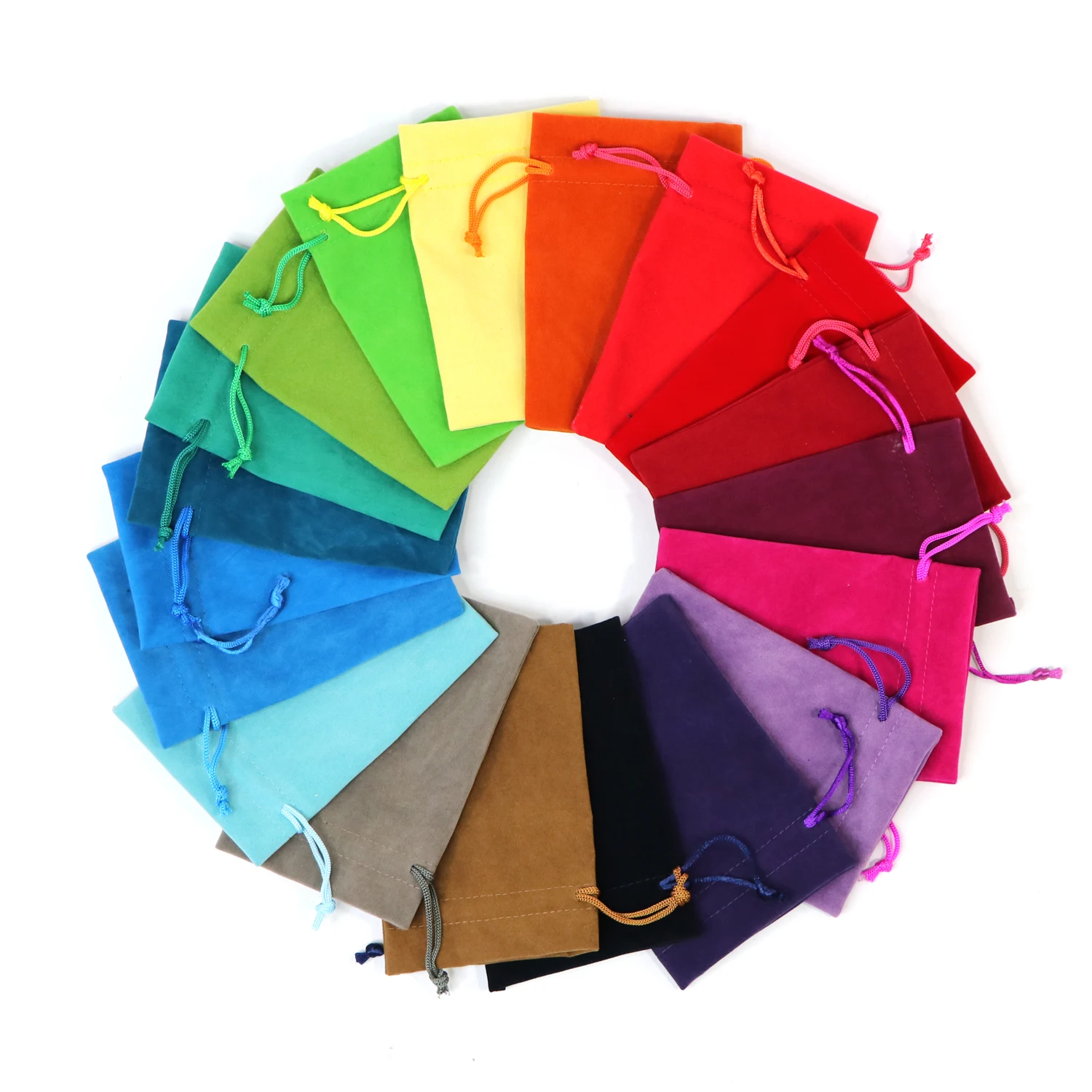 Factory promotion luxury jewelry bag velvet drawstring pouches for jewellery packaging with customized logo