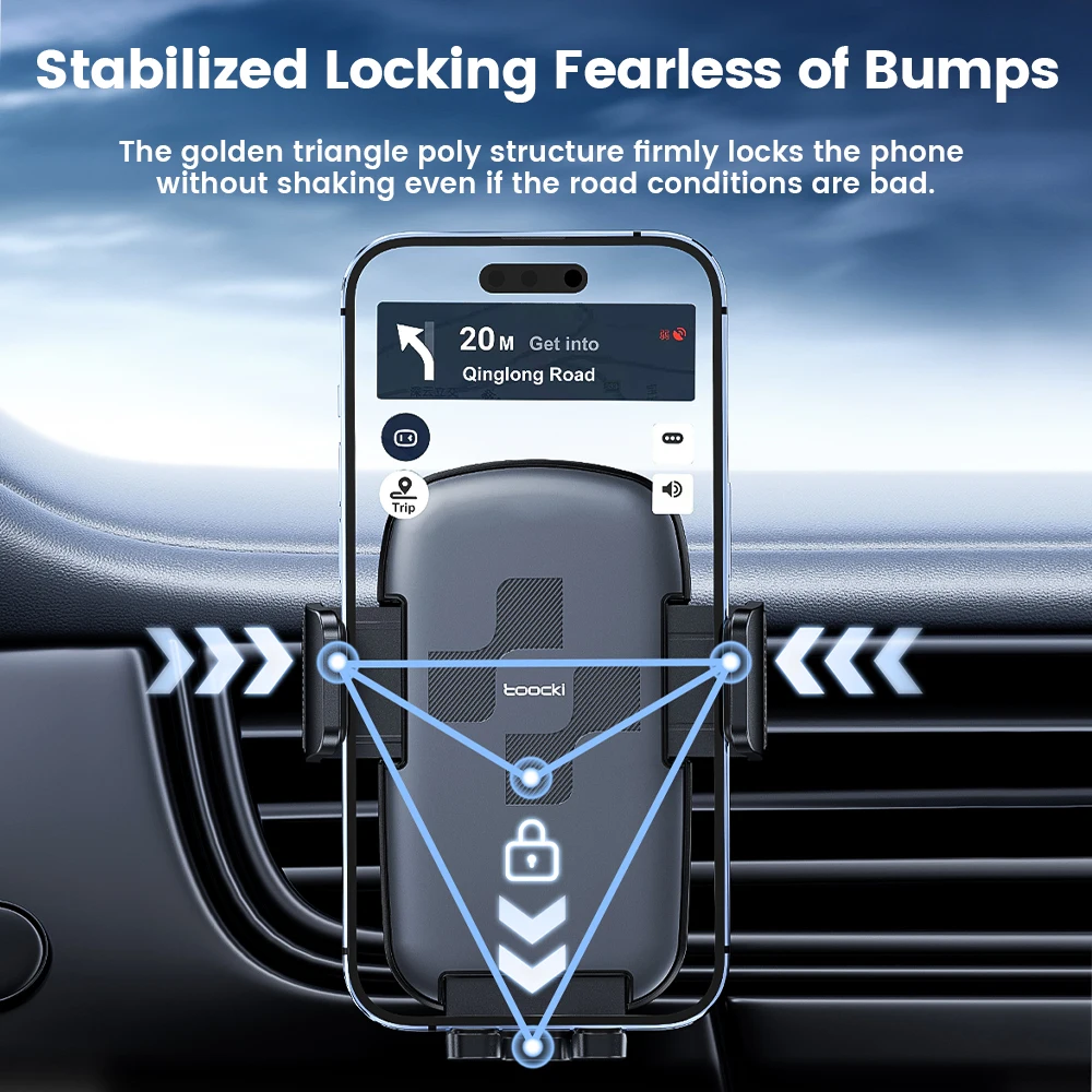 Toocki Wholesale Car Mobile Holder Strong Magnetism More Stable Car Mount Magnetic Car Phone Holder