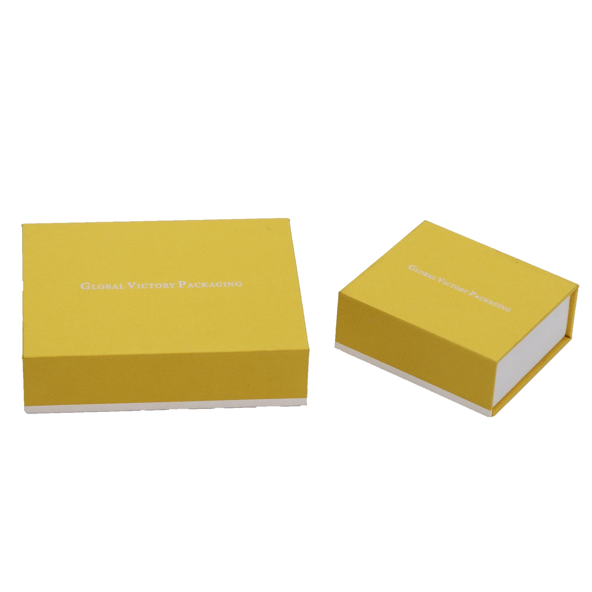 2022 GVP High Quality Yellow Ppaer Jewelry Gift Box Infinity Boxes Cardboard Logo Printed Jewellery Velvet Box