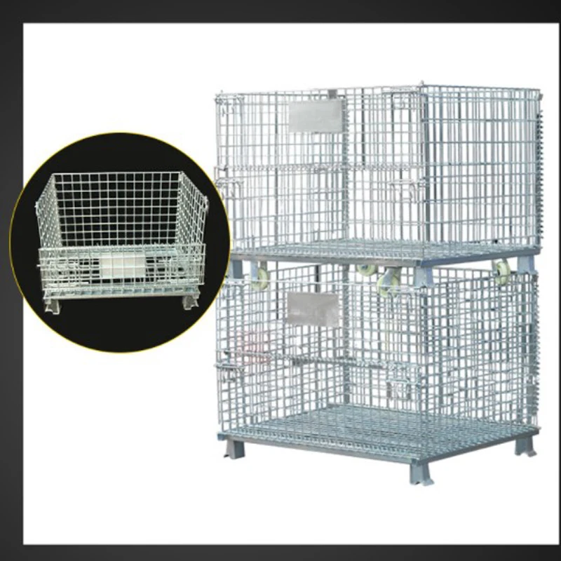 2022 Hot Selling Storage Foldable Metal Wire Mesh Box Pallet Cage