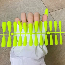 Solid Color Matte Super Long Coffin False Nail Ballet Press on Nails Tips for Nails Art Artificial Fingernails