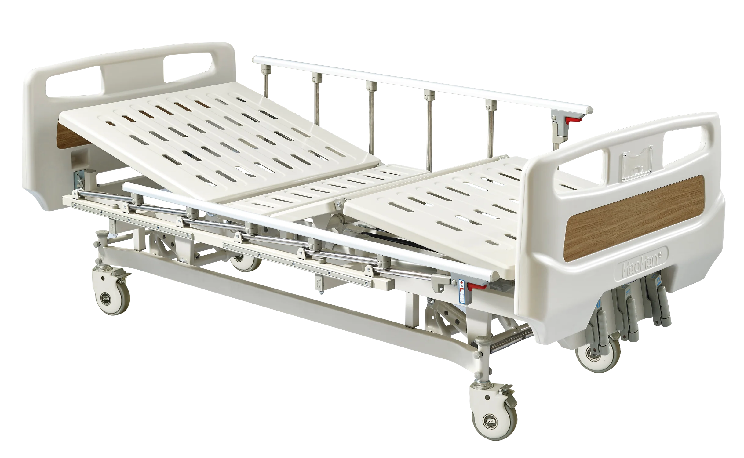 HH/SJC-I-G-008 Three Crank Manual Hospital Bed Medical Equipment with Metal Material Clinic and Hospital Brands Used Beds