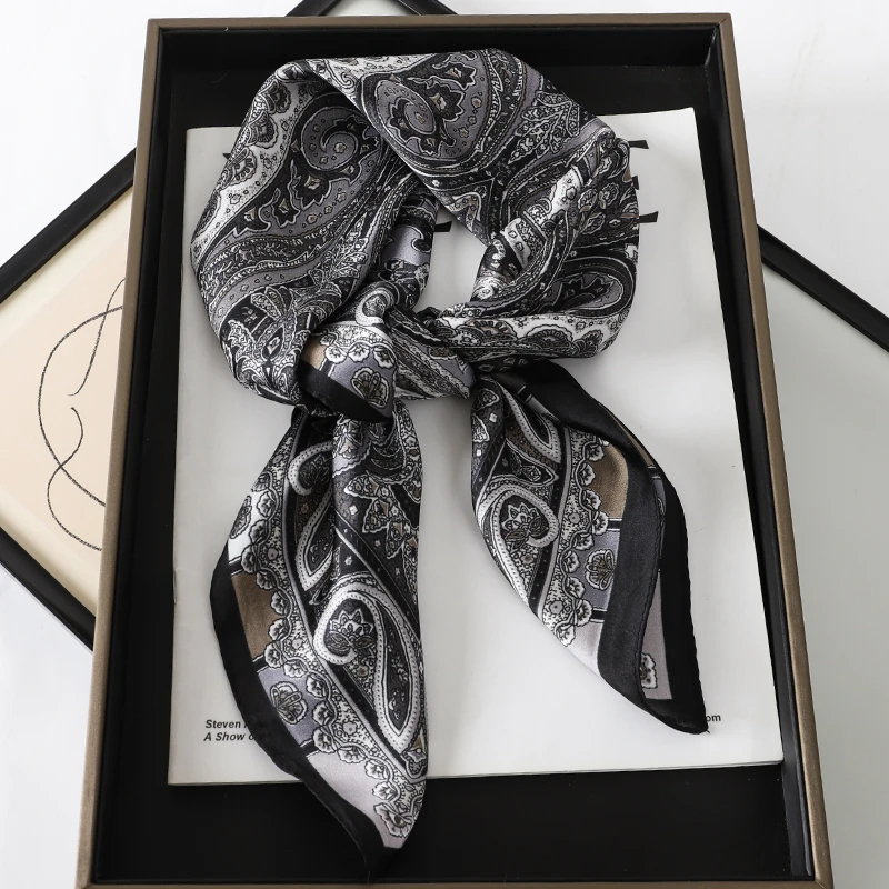 Shipping Korean Uruguay Kurdish silk scarf Corner Monochrome 70*70cm Hijab scarves
