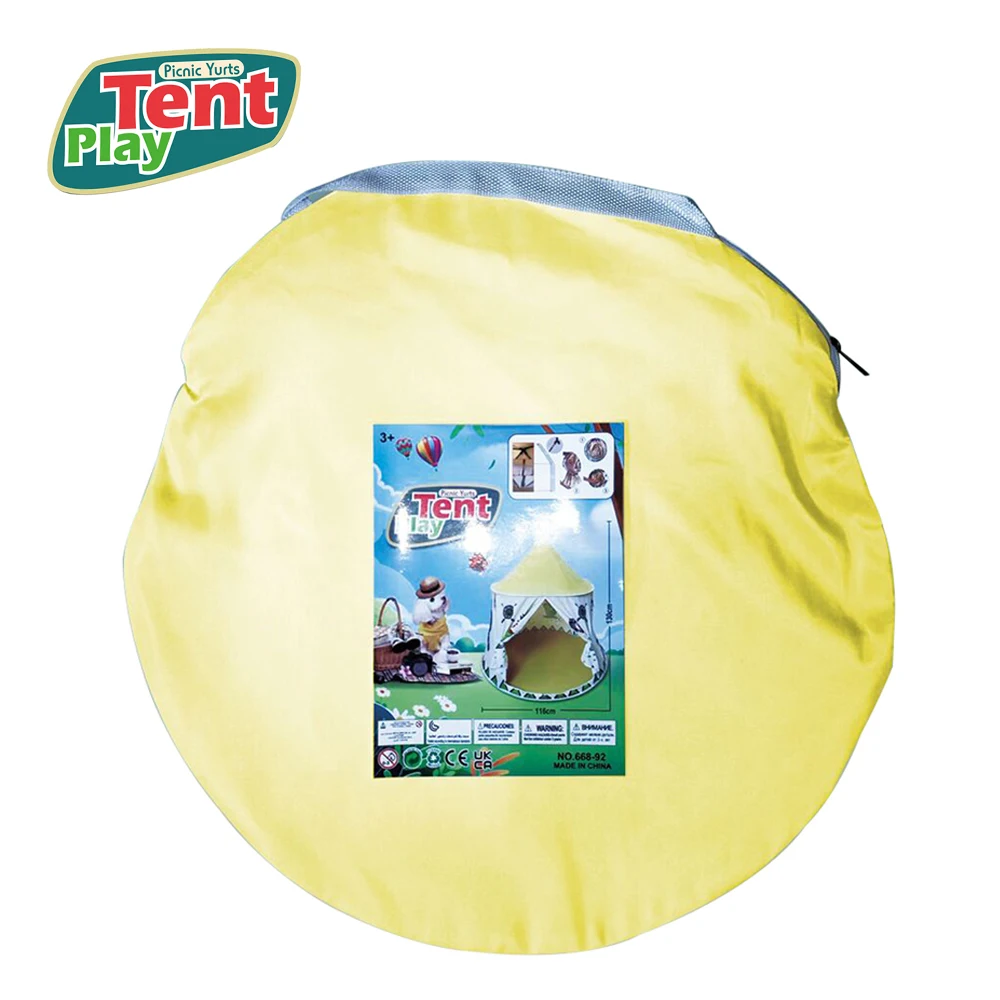 JinYing High Quality Bag Package Outdoor House Yellow Kids Play Garden Indoor Tents for Children