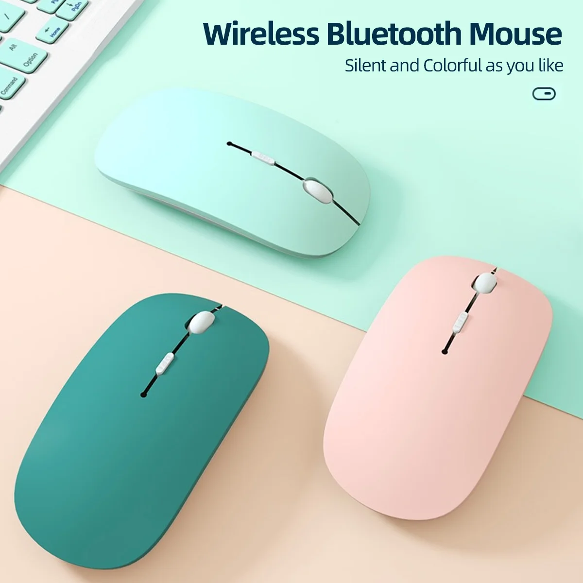 factory  Mouse Wireless Mute  For Laptop Computer PC Mini Ultra-Thin Single-Mode Battery Silent  Mice Wireless
