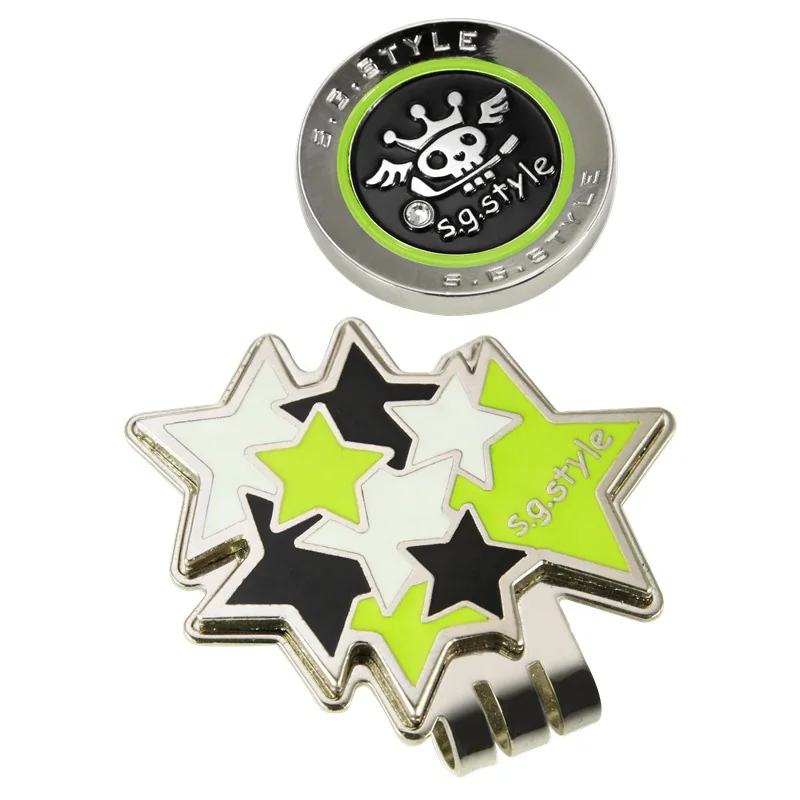 Custom cheap ball marker metal magnetic hat clips/ golf hat clips