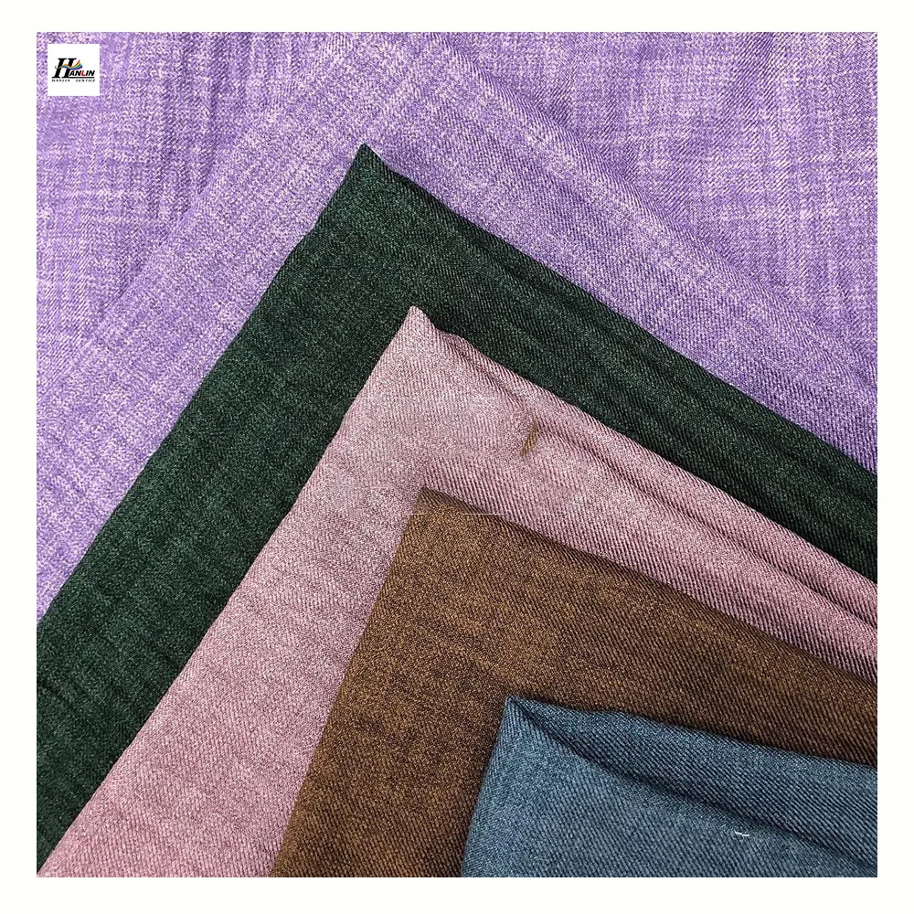 2023 New Design Linen Fabric 100% Polyester Linen Crepe Fabric For Clothing