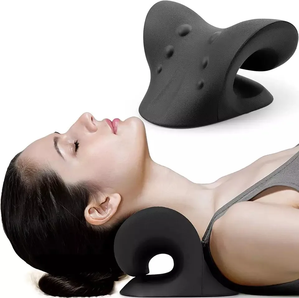 Trending products 2023 new arrivals portable neck and shoulder relaxer neck massager neck traction pillow massage