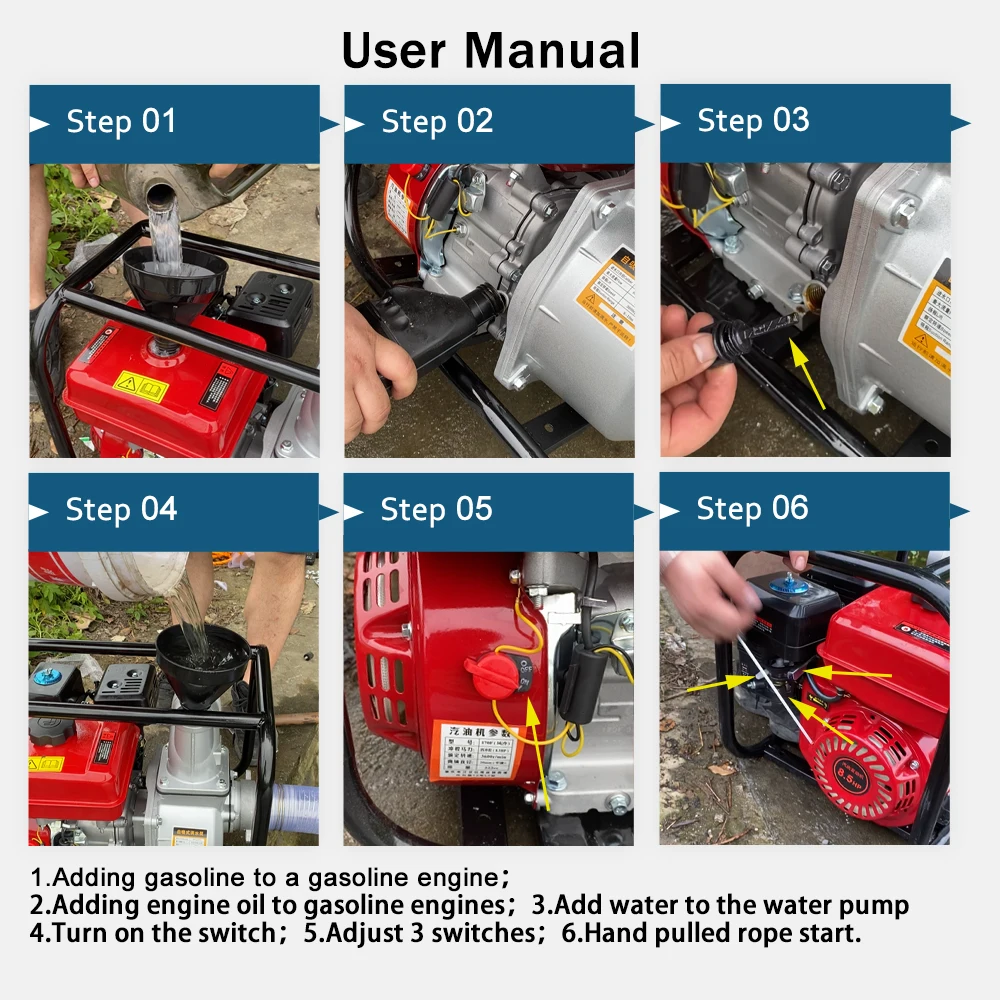 Farm Machinery 7.5 hp Electric start gasoline engine gasoline 4 stroke 215cc gasoline engine