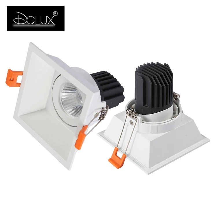 DGLUX Factory Outlet Modern Indoor Lighting Decorative Square Ceiling 5 10 15 20 w Cob Led Spot Light
