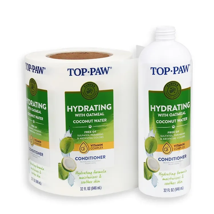 Custom printed vinyl Fluorescent green fruit milk tea sticker food Beverage bottle Sticker drinks cup label