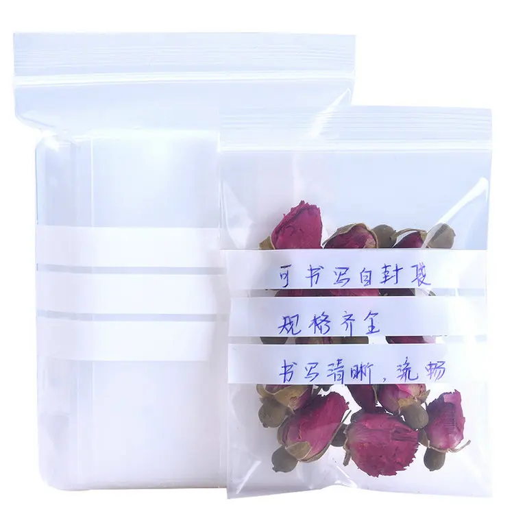China Custom Transparent Water-resistant Ziplock Plastic Bags