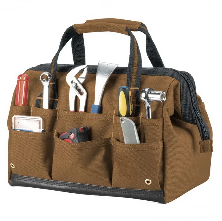 Heavy Duty Multi Pockets Tool Kits Storage Carry Bag Organizer Custom Large Tool Bag for Electrician Technician