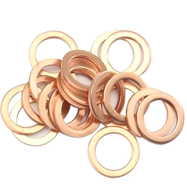 XZW Best Selling M8 Copper Flat Thick Sealing Washers 1.5 mm Wedge Style