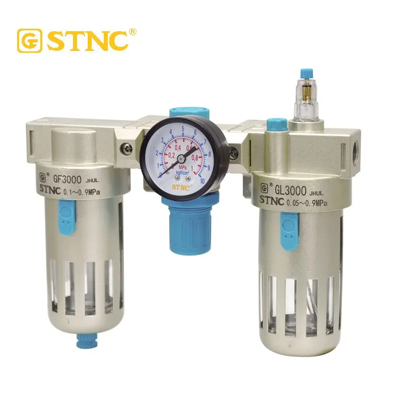 STNC direct sale  Airtac Type GFR Air Source Treatment FRL Unit oil Filter Regulator Lubricator Combination for pneumatic parts