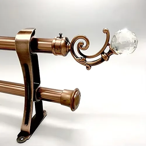 Customized Luxury Retractable Aluminum Curtain Rod Modern  European American Curtain Rod for Windows