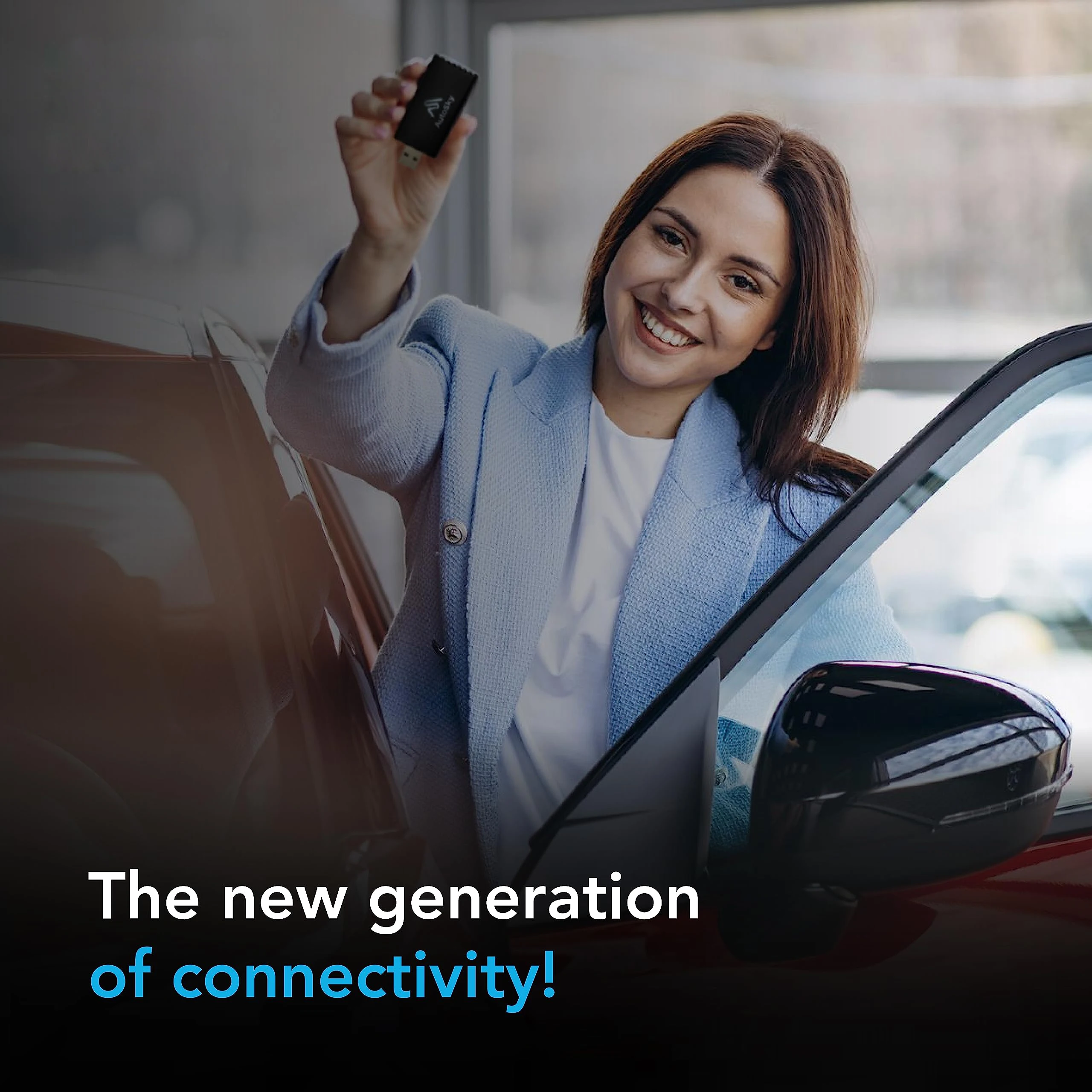 Wireless CarPlay Adapter - Newest and Fastest 5Ghz - AutoSky - Plug and Play - USB-C and USB-A Cables - Wired CarPlay Required