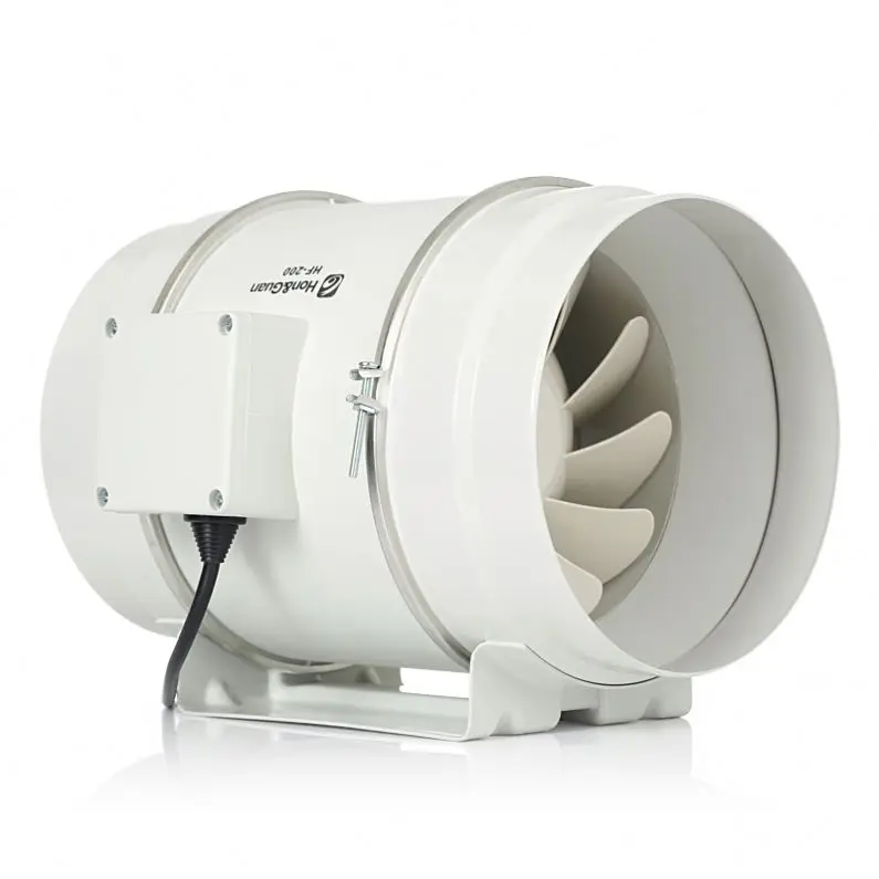 High Air Volume Suction Plastic Mixed Flow Duct  Extractor Fan 230V Wall Fan 4 Inch Plastic  4~12 Inch Hon&guan fan