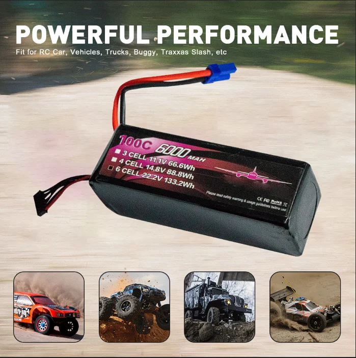 High quality low price powerful LYW 6000mAh 100C 14.8V FPV drone battery lithium polymer battery