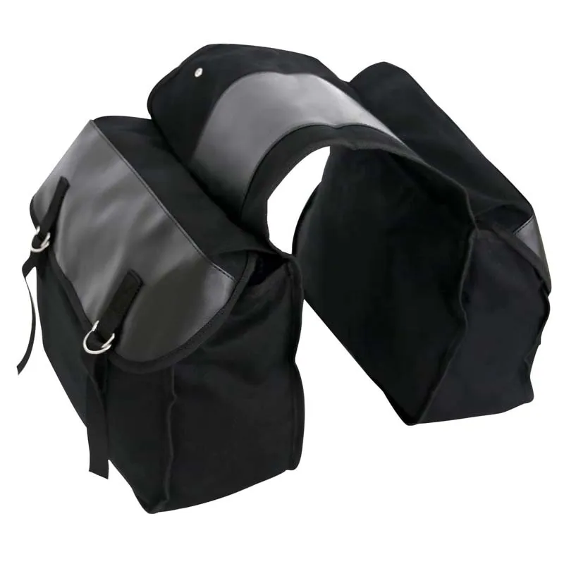 Waterproof custom logo canvas soft Motorcycle Side Bag Bike Panniers bicycle saddle bag