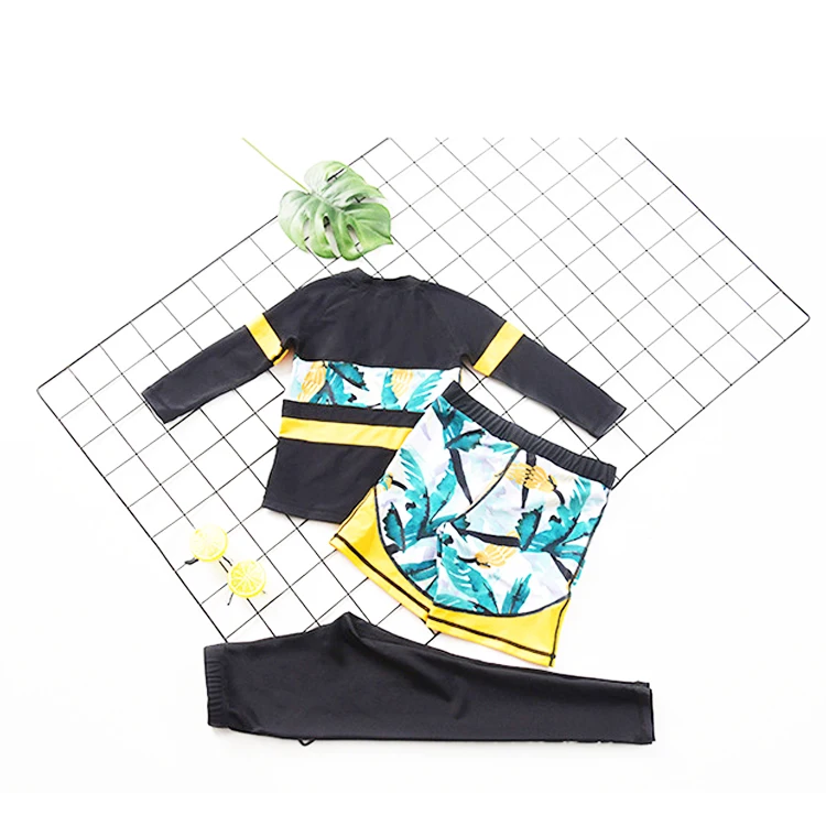 Детский комбинезон с длинным рукавом, спортивный купальник, детская семейная серия, пляжный купальник