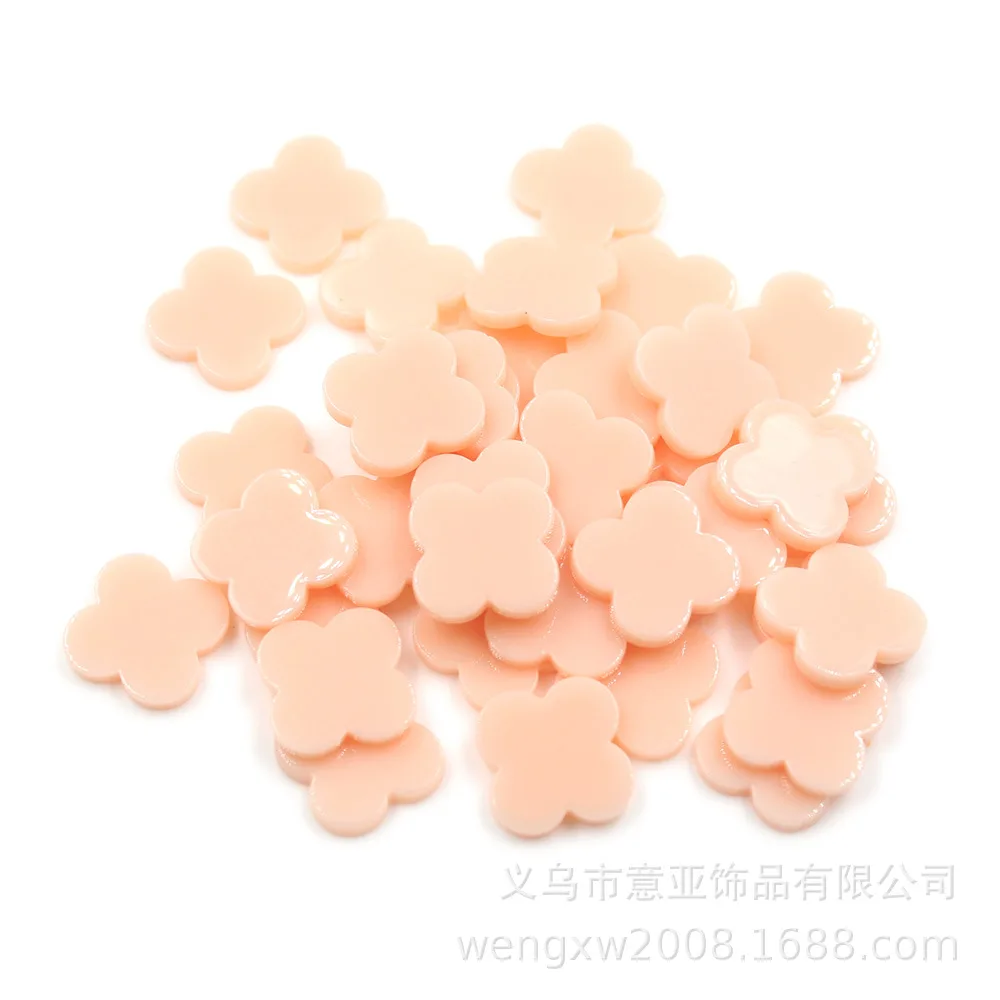 yiya Four-leaf Clover Color acrylic cut flower pieces DIY accessories Sealing oil bright face Lucky grass pendant