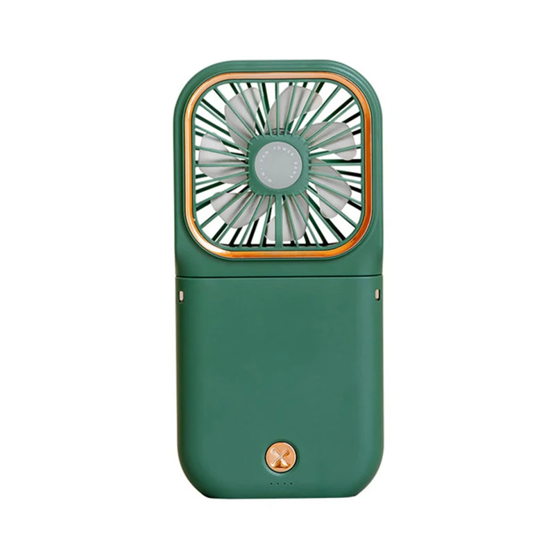 Wholesale 3 Gears Adjustable Mini Fan Portable Rechargeable Hanging Neck Small Fan 3000 mah Power Bank Personal Hand Fans