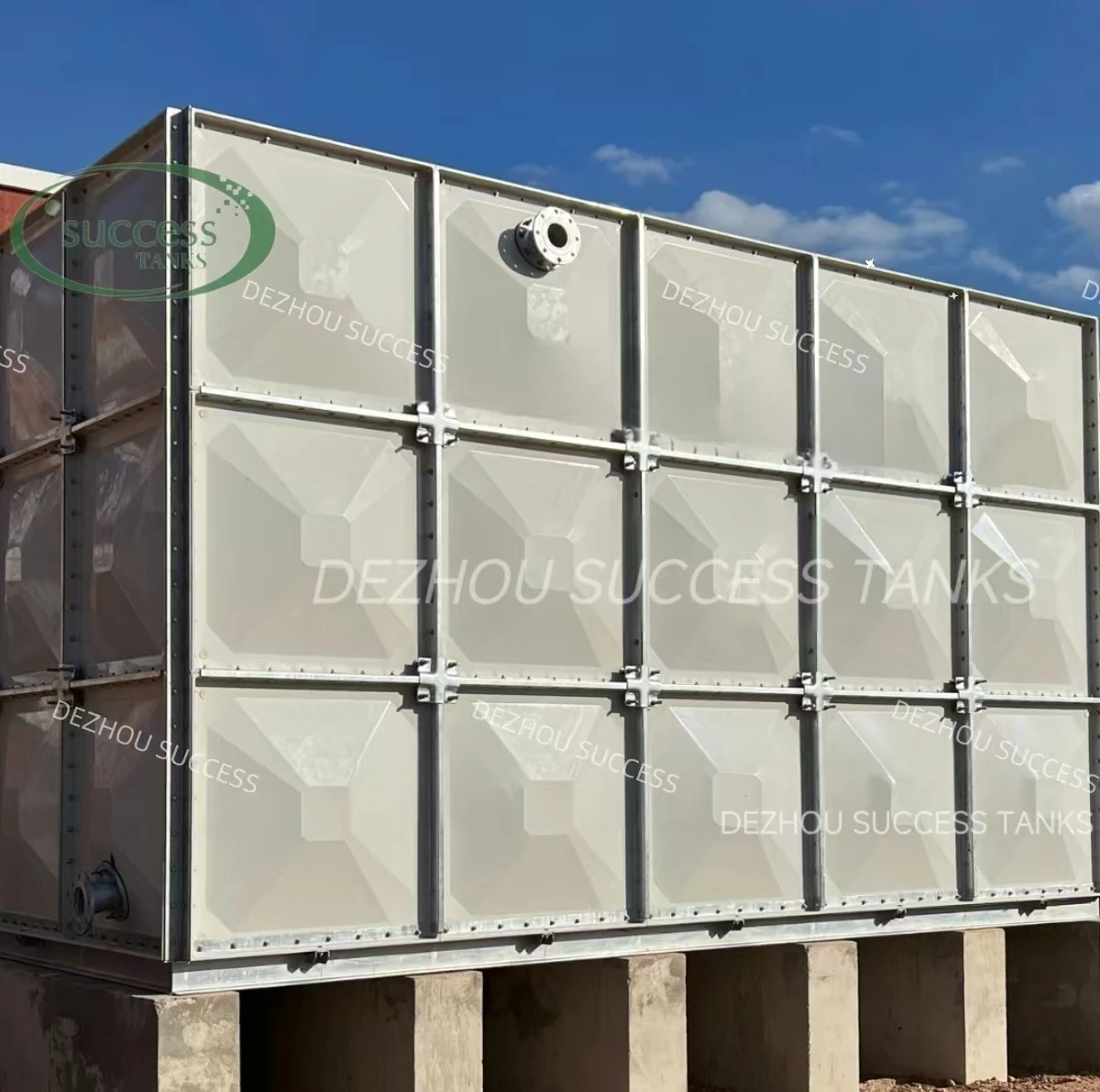 Factory Price 100m3 frp grp sectional water storage tanks with WRAS