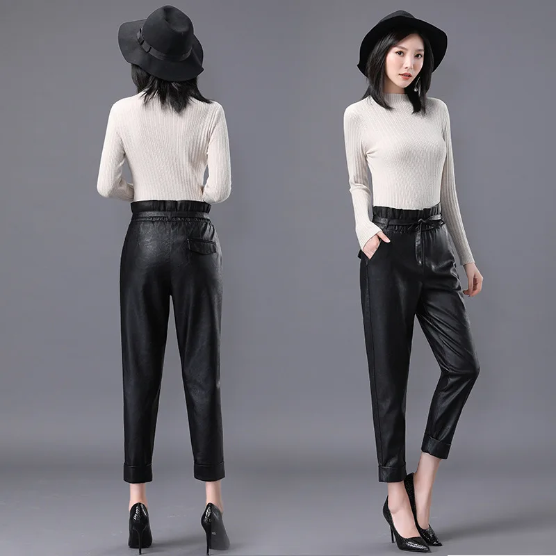 
high waisted fat girl leather pants for womens 