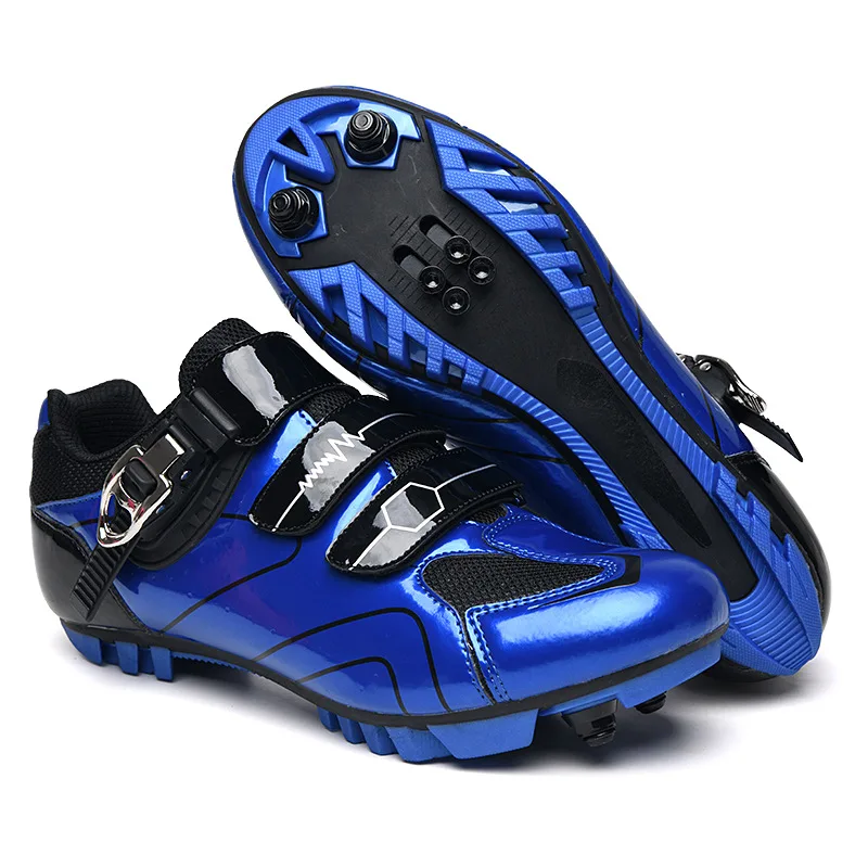 Factory Wholesale Blue Silver Yellow Speed Road Cycling Shoes Professional Mountain Bike Sport Cycling Shoes With Cleats