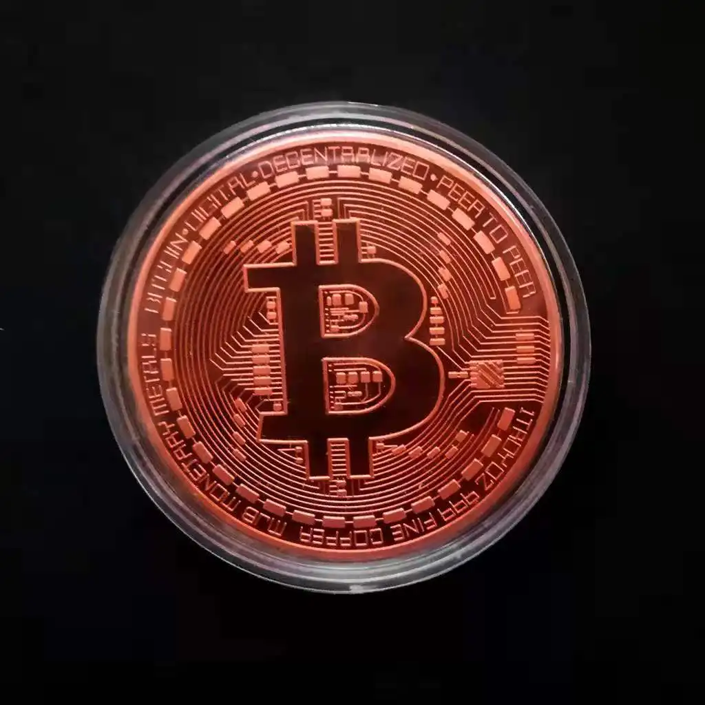  Коллекционная монета для биткоина позолоченная из цинкового сплава Биткоин высокого качества
