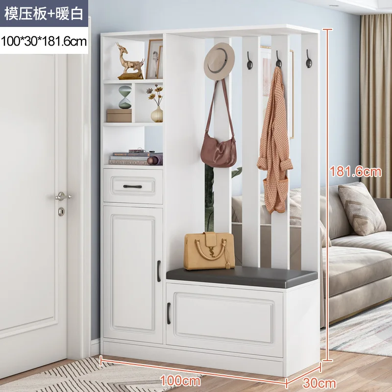 Shoe cabinet household doorway large capacity economical entrance cabinet coat rack integrated
