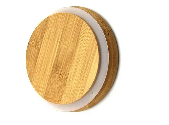 Индивидуальная стеклянная канистра для чая конфет Деревянные крышки с силиконовым уплотнением янтарная древесина прозрачная банка деревянная крышка