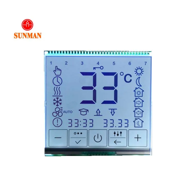 Factory custom monochrome tn htn stn fstn va lcd touch screen 7 segment motorcycle thermostat lcd display