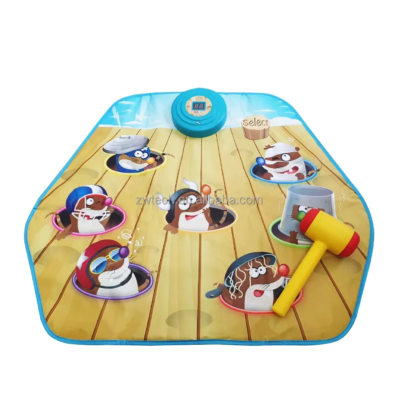 2024 Electronic Non-Stop Hit Mole Bop Whack A Mole Keyboard Mat Musical Educational Toy Interesting Gift for Boys and Girls