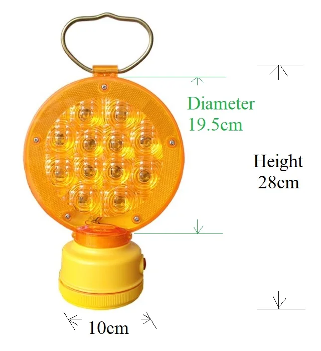 12pcs high bright led barricade photocell led construction working light luce di avvertimento