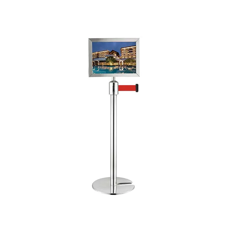High quality customized sign on the top and retractable stanchions for hotel