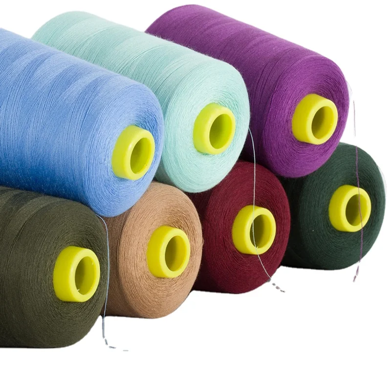 Eco-Friendly 100% Cotton Sewing Thread 40/2 5000y Cotton Sewing Thread Hilo 2/40 For Sewing And Knitting