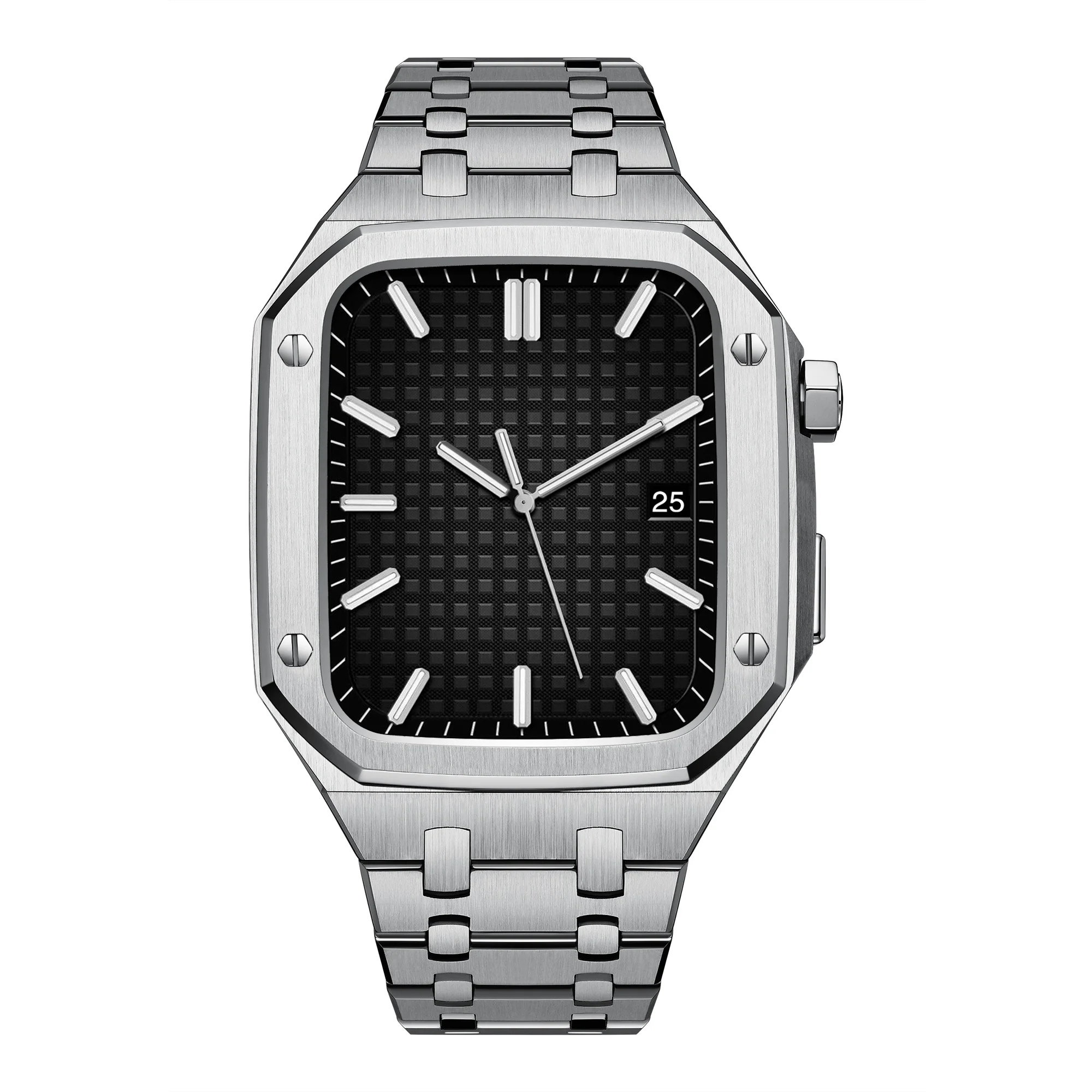 Stock No Smart Luxury 316L Stainless Steel Case Metal Modified AP Watch Case For Apple Watch Series 7 6 45MM 44 Apple Watch Case