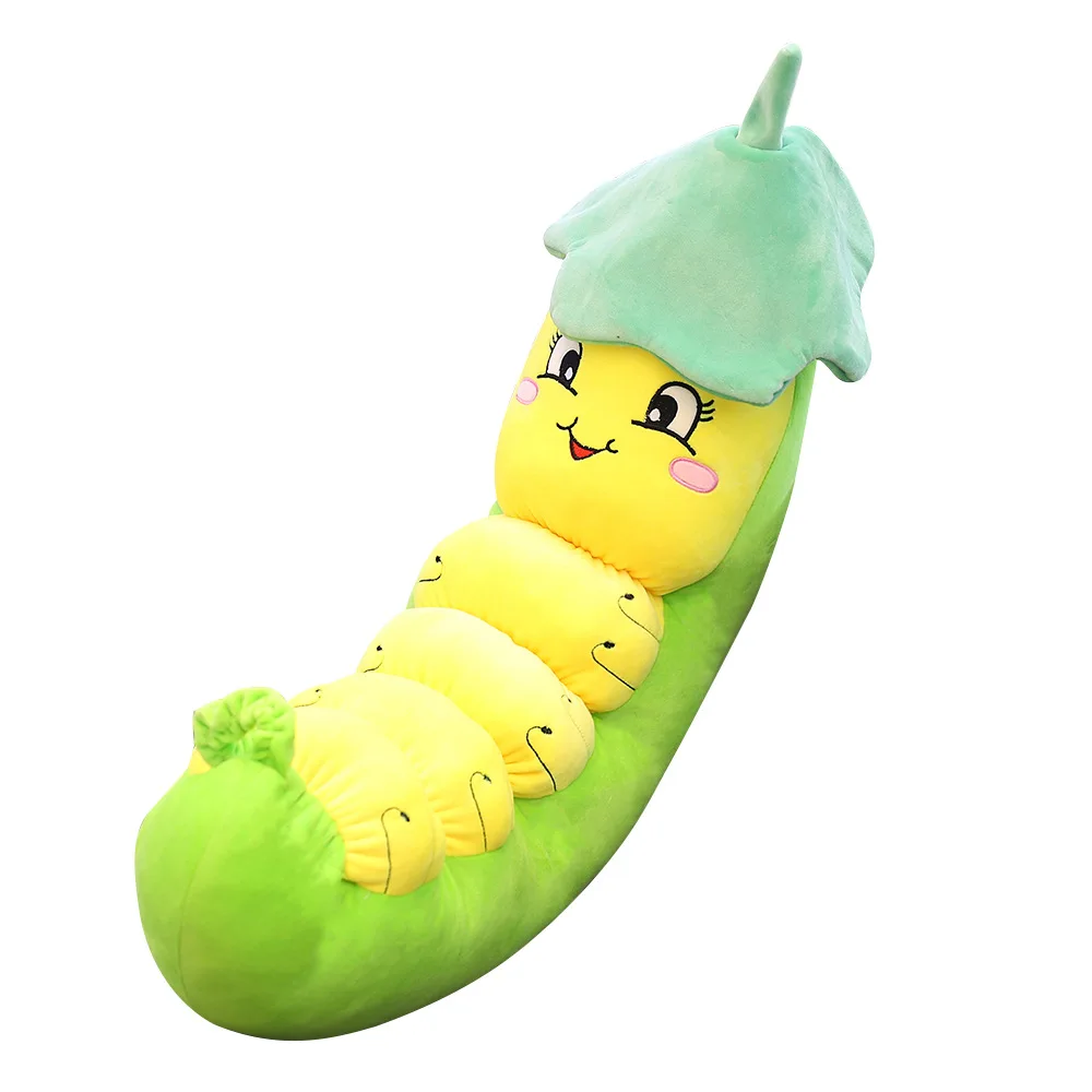 Wholesale anime plush toys cartoon cute silkworm baby pillow for home decoration doll