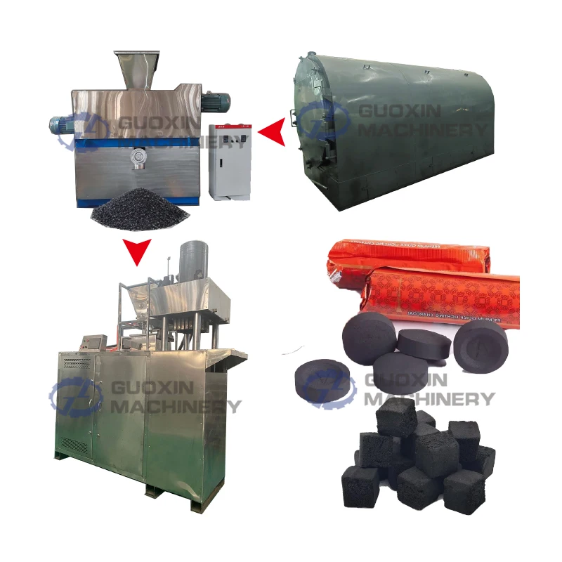 Hexagonal cube round shisha coal charcoal briquette equipment charcoal making machine coconut charcoal production line