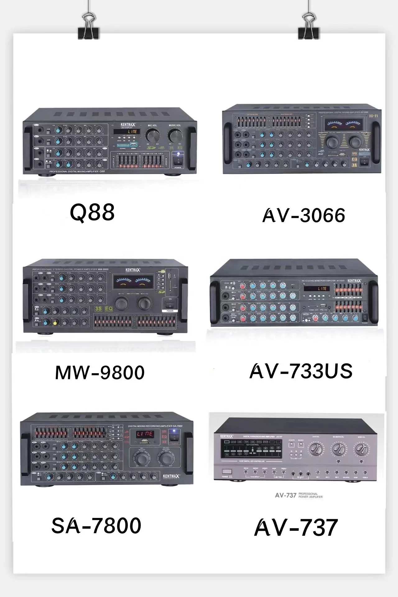 Professional Karaoke Stereo Sound Auodio USD Player Mixing Amplifier