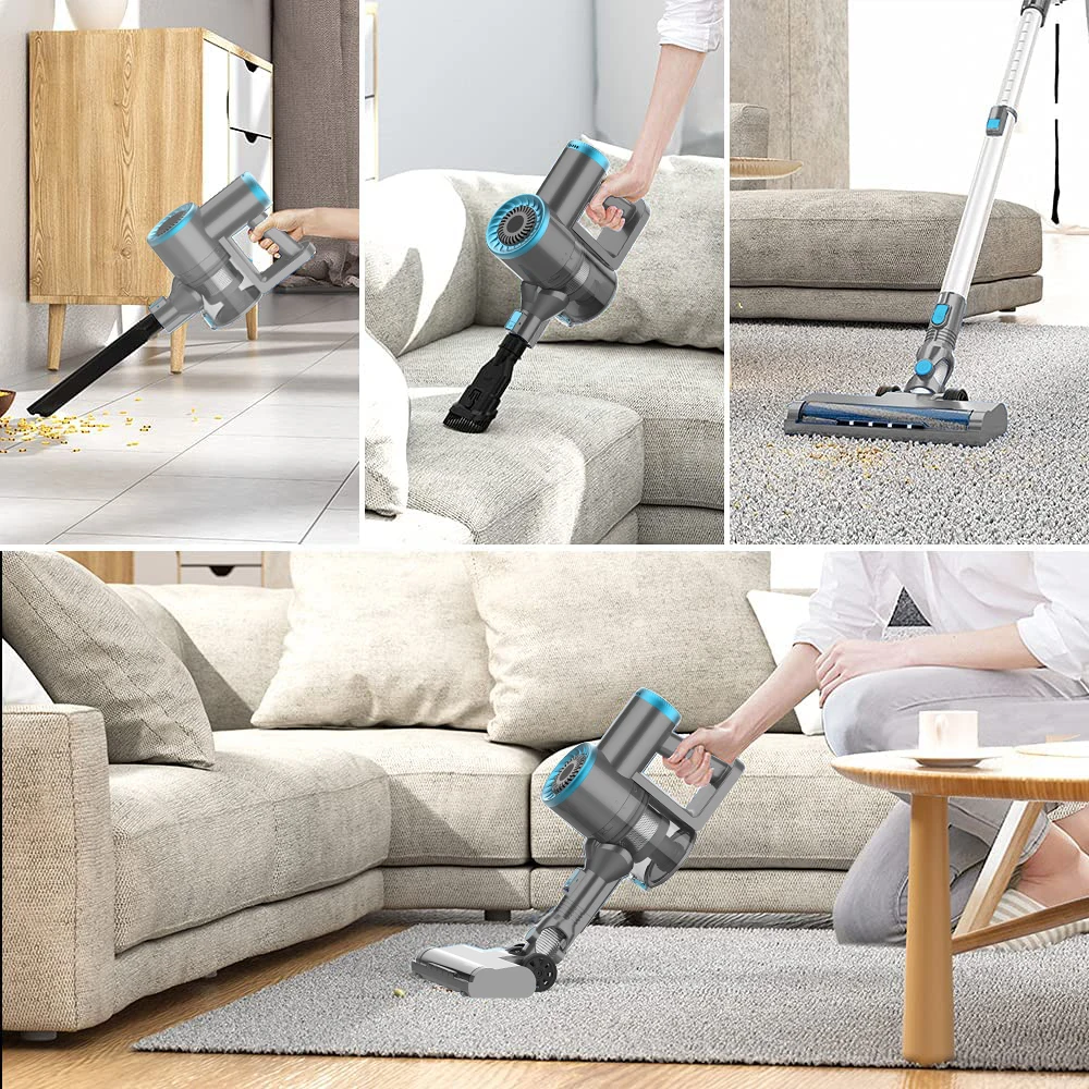 Lightweight Lithium-Ion Cordless Handheld Vacuum Cleaner with 3D Cyclone Filter for Carpet & Car/RV Cleaning Dry Function