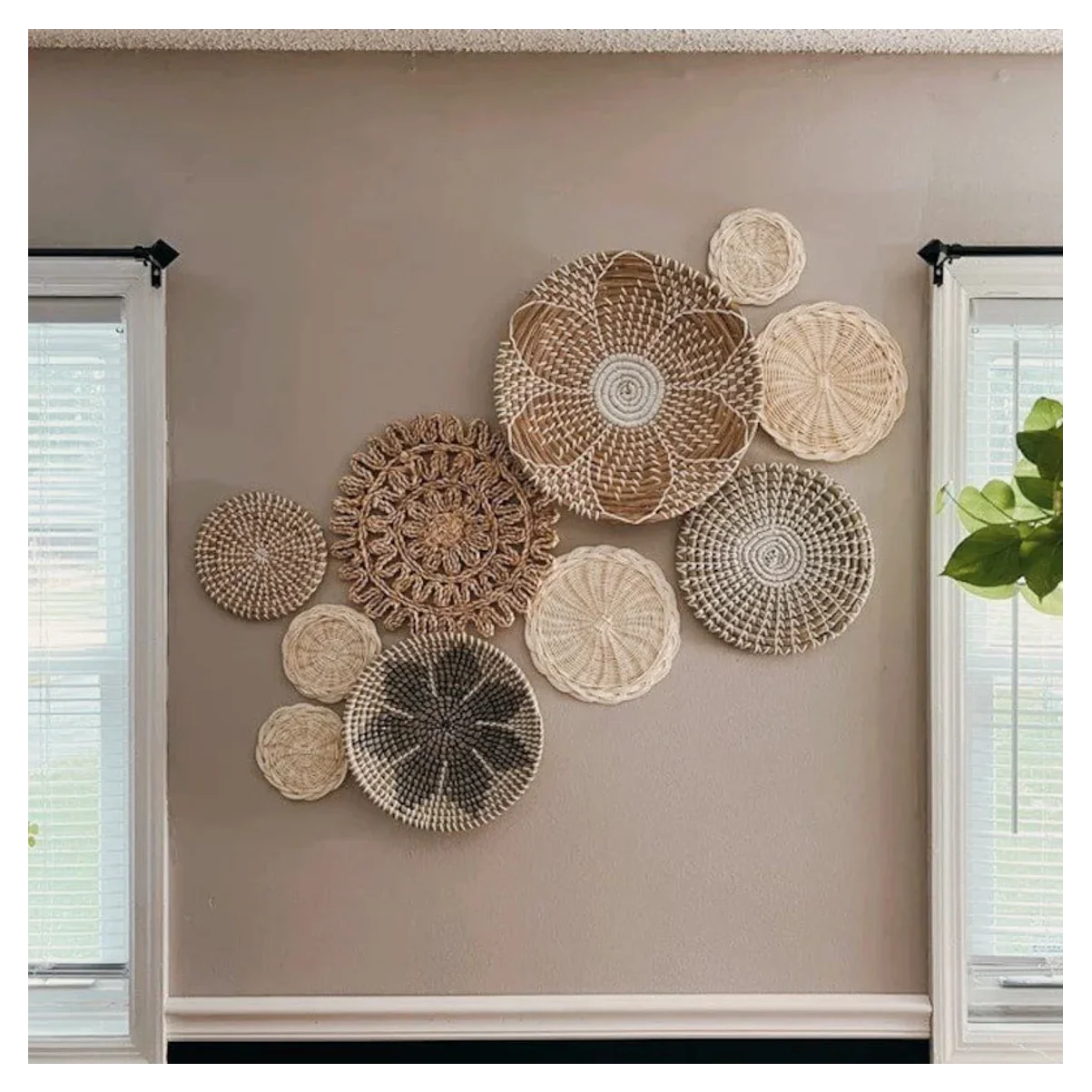 Flower door Hanging woven baskets bathroom hanging basket 12 inches hanging baskets