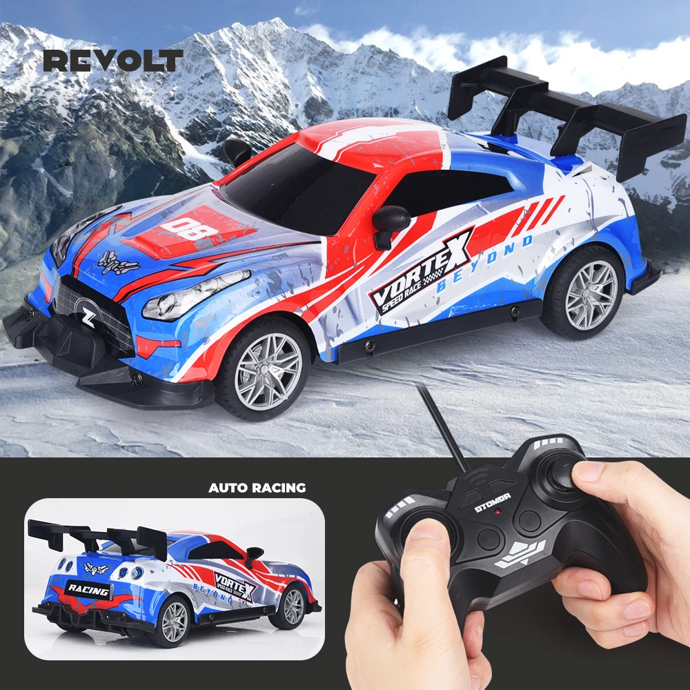 RC car 1:16 4 channels Remote Control Car with LED Lights Flexible Steering Long Lasting Battery with TRY ME Button